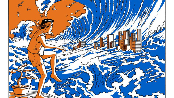 Immagine: Il cinema 'rovinato' dal cambiamento climatico: #GreenDropAward porta a Venezia76 le tavole inedite dei fumettisti celebri in difesa del clima