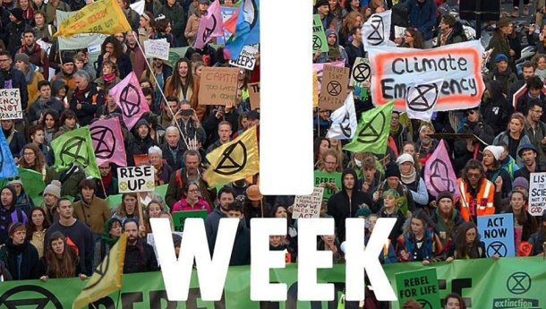 Immagine: Clima, lunedì 7 ottobre Extinction Rebellion a Roma manifesta davanti a Montecitorio