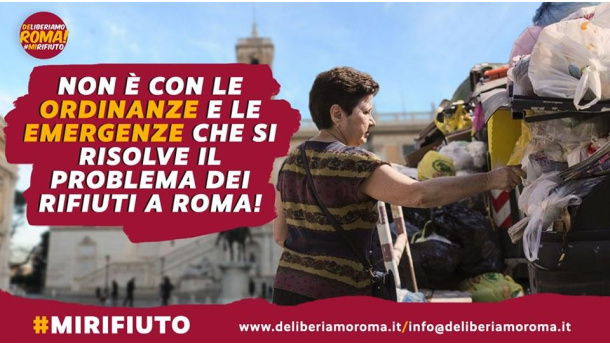 Immagine: DeLiberiamo Roma #mirifiuto, prosegue l'iter della proposta di decentrare la gestione rifiuti della Capitale