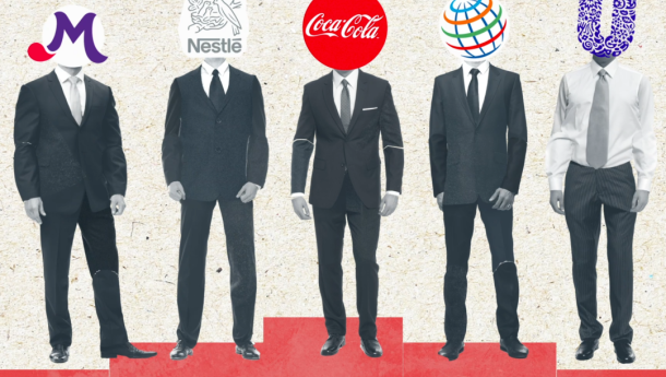 Immagine: Coca-Cola, Nestlé e PepsiCo sono i primi tre responsabili dell'inquinamento mondiale da plastica monouso