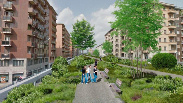 Immagine: Milano, sempre più concreta l’idea di trasformare il cavalcavia ‘Serra-Monteceneri’ in un giardino pensile