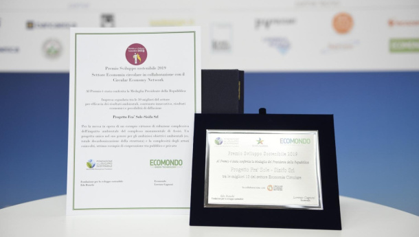 Immagine: #frasoleassisi: a Ecomondo il progetto riceve il Premio Sviluppo Sostenibile 2019