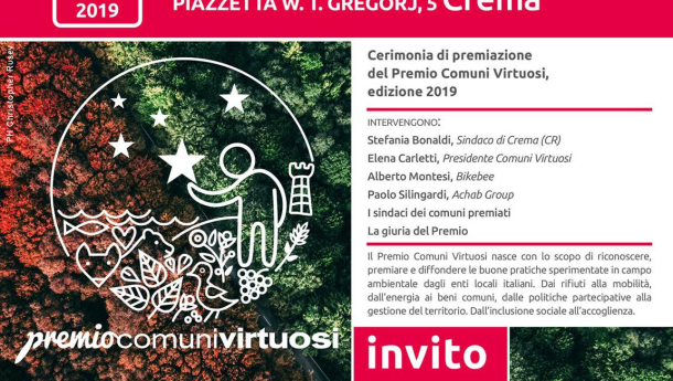 Immagine: Premio Comuni Virtuosi: a Crema la cerimonia di premiazione