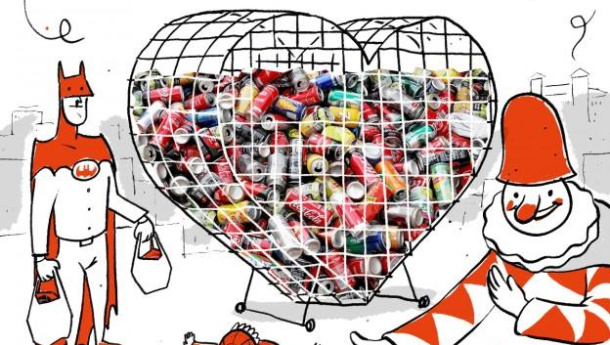 Immagine: A Carnevale ogni lattina vale: CIAL a Viareggio