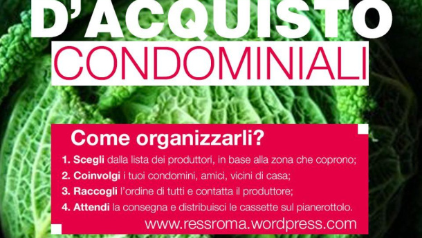 Immagine: Coronavirus, spesa a domicilio dai piccoli produttori: Ress Roma lancia la campagna 'Gruppi d’Acquisto Condominiali!'