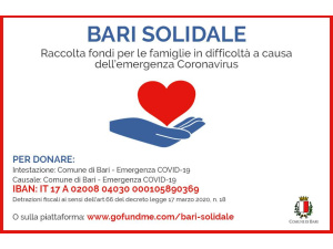 ‘Bari ascolta’, la piattaforma per raccogliere i bisogni dei cittadini in difficoltà: ‘In tre settimane più di 10 mila richieste di sostegno’