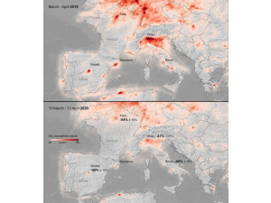 Esa, inquinamento in calo del 50% in Europa