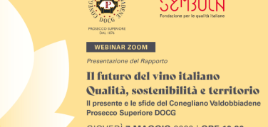 7 maggio 2020, presentazione del report 'Il futuro del vino italiano. Qualità, Sostenibilità e territorio'