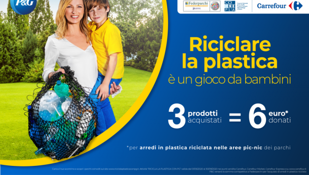 Immagine: 'Riciclare la plastica è un gioco da bambini': nuovo progetto di Corepla, Carrefour e P&G a favore di Federparchi