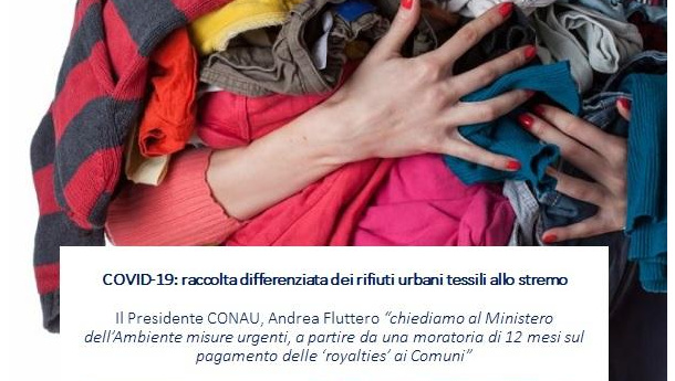 Immagine: Covid-19, Associazione Nazionale abiti usati: raccolta differenziata dei rifiuti urbani tessili è allo stremo