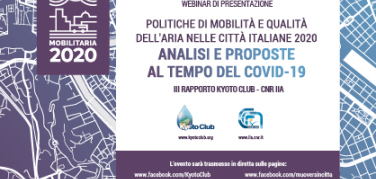 Qualità dell'aria e mobilità urbana, il 28 maggio presentazione di 'MobilitAria 2020' in diretta streaming