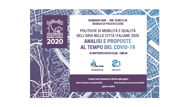 Immagine: Qualità dell'aria e mobilità urbana, il 28 maggio presentazione di 'MobilitAria 2020' in diretta streaming