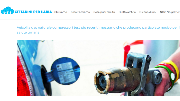 Immagine: Veicoli a gas naturale compresso. Cittadini per l'Aria: 'I test più recenti mostrano che producono particolato nocivo per la salute umana'