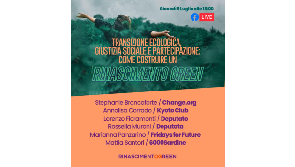 Immagine: Transizione ecologica, giustizia sociale e partecipazione: come costruire un rinascimento green | Webinar giovedì 9 luglio