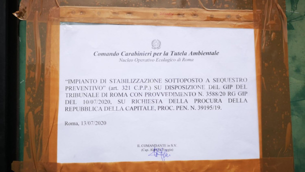 Immagine: La Procura di Roma sequestra una parte del Tmb di Rocca Cencia: 'Grave pericolo per la salute pubblica e per l’ambiente'