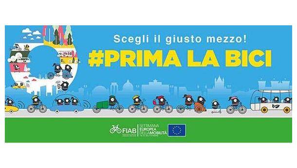 Immagine: Settimana Europea della Mobilità, Fiab lancia il motto: 'Scegli il mezzo giusto! PRIMA LA BICI'