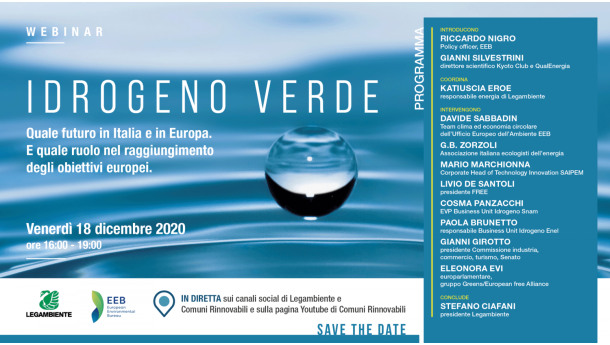 Immagine: Idrogeno verde: quale futuro in Italia ed Europa. Le osservazioni di Legambiente alle Linee guida per la Strategia Nazionale sull'Idrogeno