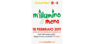 M'illumino di meno, il 18 febbraio la campagna di Caterpillar in versione “tricolore”