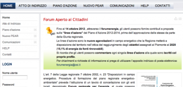 Piano energetico Piemonte, al via il forum online per dire la propria