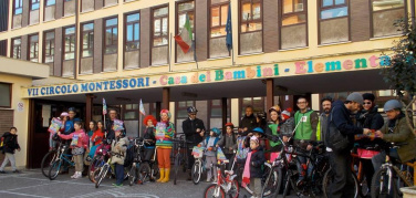 Bike To School in maschera: Roma si colora di bici