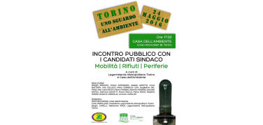 Torino, 24 maggio: candidati sindaco a confronto sulle tematiche ambientali