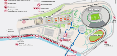 Arrivare allo Stadio Olimpico a piedi o in bici: Roma Gioca Sostenibile