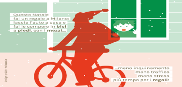 Babbo Natale non usa l'auto! A Milano Confesercenti aiuta Genitori Antismog e Ciclobby