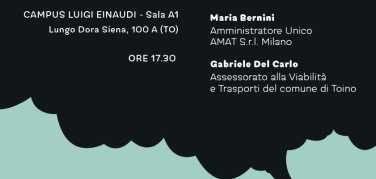 Torino, 24 maggio 'La Città in Movimento, Road Pricing e Modelli di Mobilità Nuova'