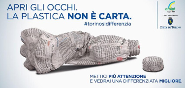 Raccolta differenziata:  al via la nuova campagna di comunicazione  Amiat e Città di Torino