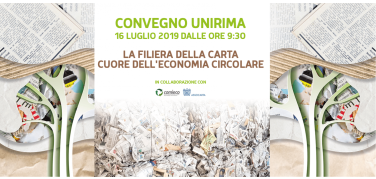 Roma, 16 luglio. Convegno Unirima 'La filiera della carta cuore dell’economia circolare', il programma