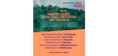 Transizione ecologica, giustizia sociale e partecipazione: come costruire un rinascimento green | Webinar giovedì 9 luglio